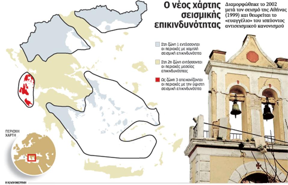 Οκτώ περιοχές επικίνδυνες για σεισμό - Media