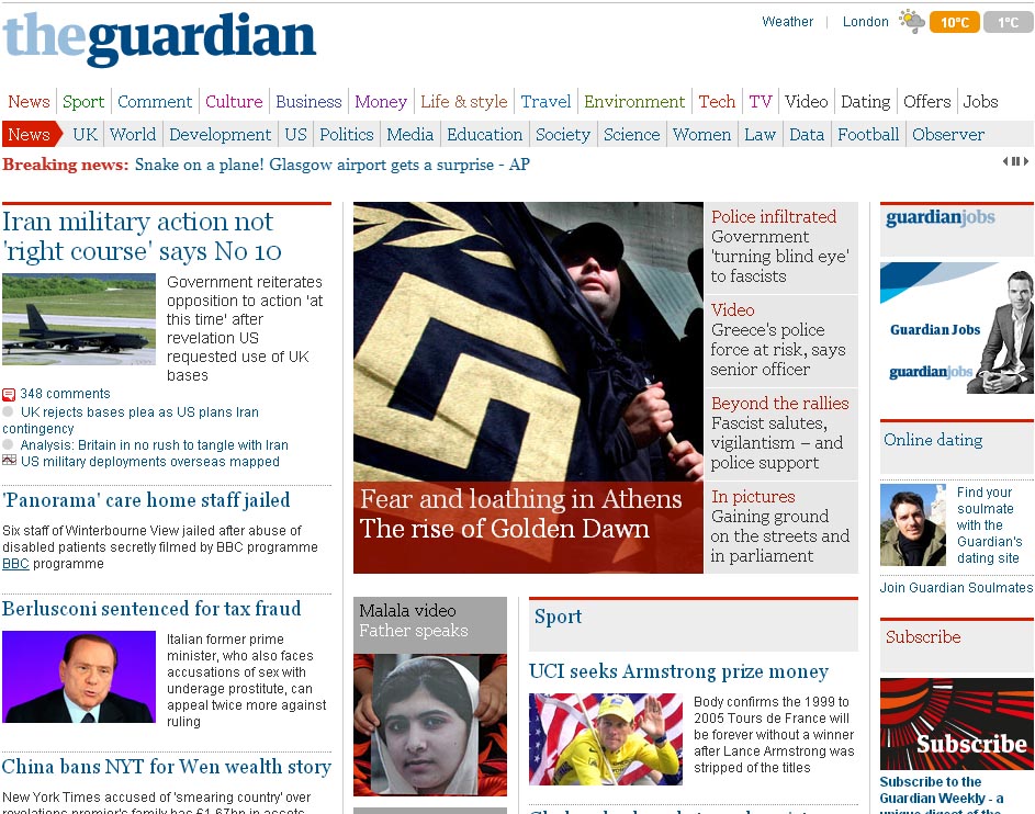 Guardian: Φόβος για την ακροδεξιά στη Αθήνα - Media