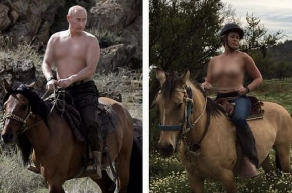 Φωτογραφήθηκε ημίγυμνη για να σατιρίσει τον Πούτιν (Photos) - Media