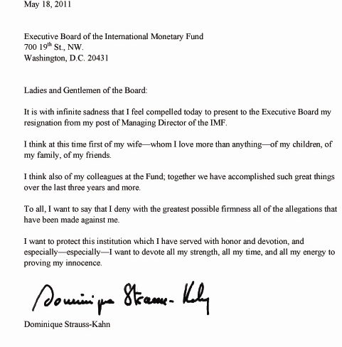 Παραιτήθηκε από το ΔΝΤ ο Στρος Καν  - Media