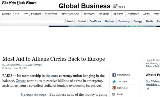 NYT: «Ελάχιστα χρήματα από το δάνειο πηγαίνουν στην Αθήνα» - Media