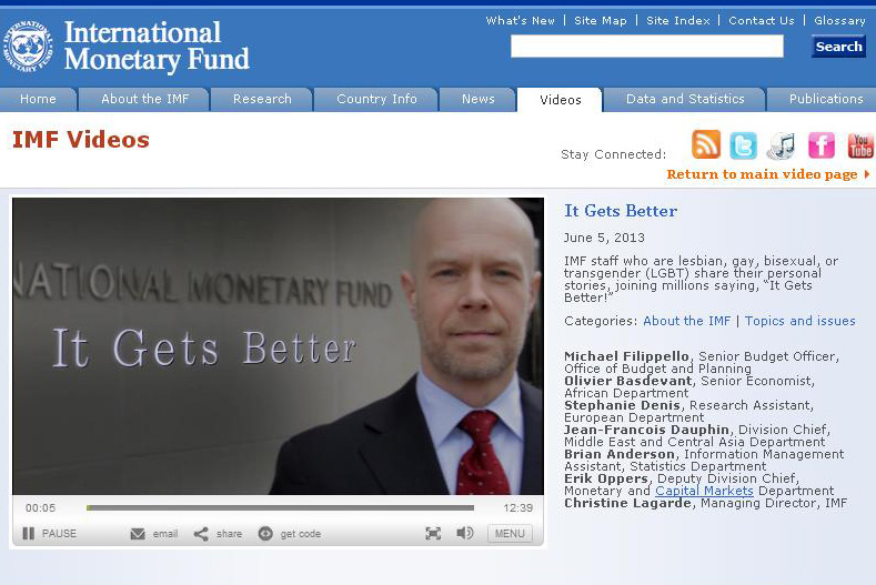 Οι γκέι, μπάι και τρανς του ΔΝΤ (βίντεο) - Media