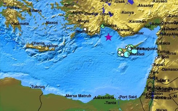 Ισχυρός σεισμός ανοιχτά της Αττάλειας - Media
