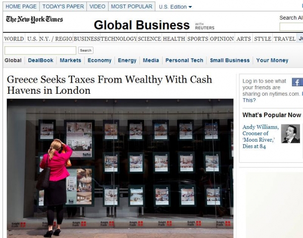 ΝΥΤ: Έλληνες Κροίσοι αγόρασαν πανάκριβα σπίτια στο Λονδίνο - Media