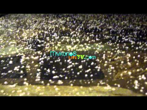 Έριξε χαλάζι στη Μύκονο (Video) - Media