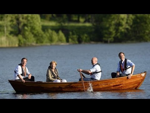 Ρομαντική βαρκάδα Κάμερον – Μέρκελ στη Σουηδία (Video) - Media