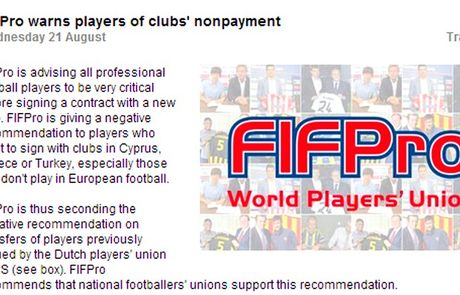Καταπέλτης η FIFPro για τις συνθήκες εργασίας των ποδοσφαιριστών σε Ελλάδα, Κύπρο και Τουρκία - Media