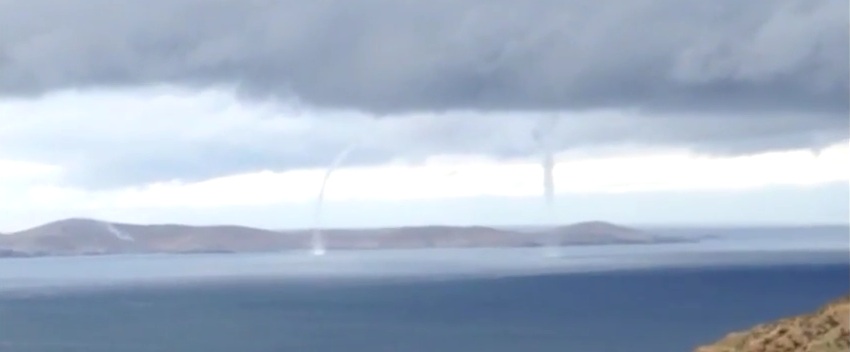 Ανεμοστρόβιλοι στο νησί των ανέμων (Viral Video) - Media
