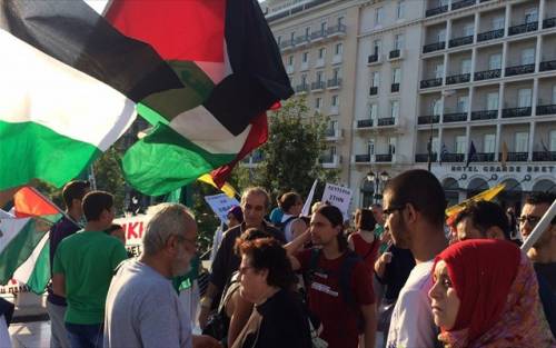 Συλλαλητήριο στο Σύνταγμα ενάντια στην Ισραηλινή θηριωδία - Media