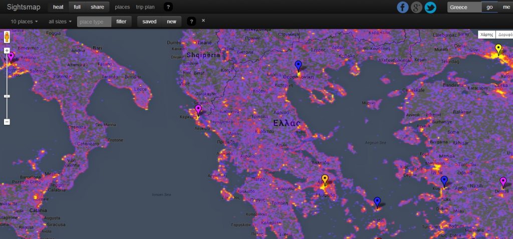 Χάρτης της Google παρουσιάζει τα πιο πολυφωτογραφημένα μέρη  - Media