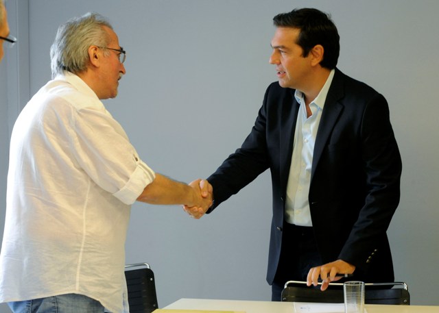 Συνάντηση Α. Τσίπρα με την ηγεσία των ΓΣΕΕ-ΑΔΕΔΥ - Media