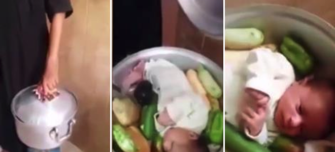 Έβαλαν στην κατσαρόλα το μωρό τους (Video) - Media