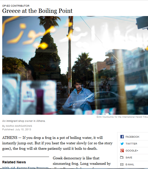 Σε κίνδυνο η ελληνική δημοκρατία, σύμφωνα με τους New Υork Times - Media