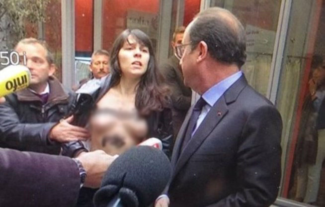 Γυμνόστηθη «επίθεση» δέχθηκε ο Ολάντ (Video) - Media