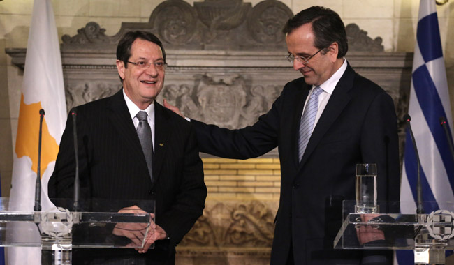 Μήνυμα συμπαράστασης Σαμαρά στην Κύπρο - Media