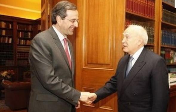 Ολοκληρώθηκε η συνάντηση Παπούλια - Σαμαρά - Media