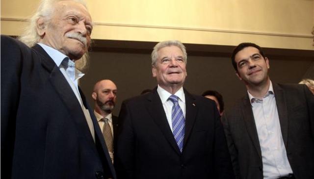 Συνάντηση Α.Τσίπρα και Μ.Γλέζου με τον γερμανό Πρόεδρο Γ. Γκάουκ  - Media