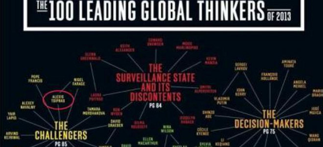 Foreign Policy: Στους 100 κορυφαίους παγκόσμιους διανοητές ο Αλέξης Τσίπρας - Media