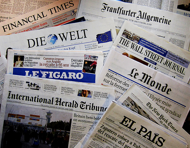 Συμμαχίες στον ευρωπαϊκό Τύπο μπροστά στην πτώση κυκλοφορίας - Media
