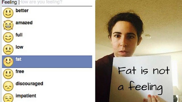 Το facebook αποδέχθηκε αίτημα χρηστών του να αλλάξει τη λέξη « χοντρός» στην κατηγορία « Νιώθω» - Media