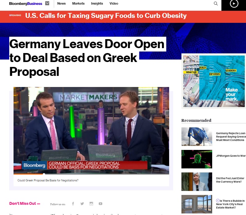 Bloomberg: Ένα βήμα πίσω η Γερμανία – Ανοιχτή η πόρτα για συμφωνία - Media