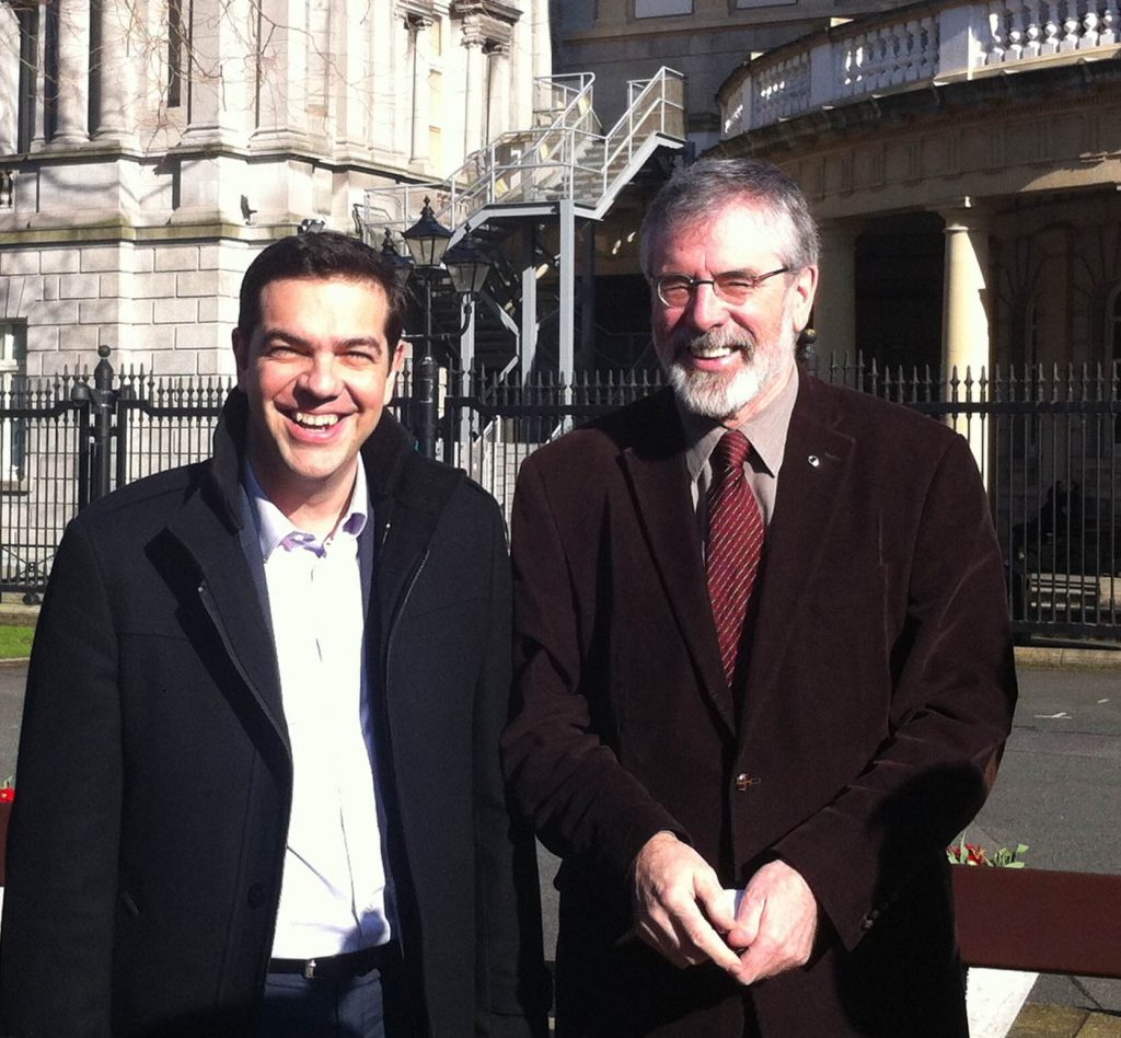 Τηλεφωνική επικοινωνία Αλέξη Τσίπρα - Gerry Adams - Media
