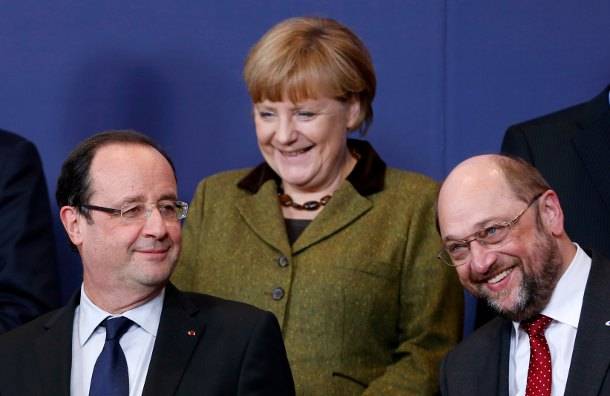 Δείπνο Μέρκελ, Ολάντ και Σούλτς - Στο μενού η... Ελλάδα!  - Media