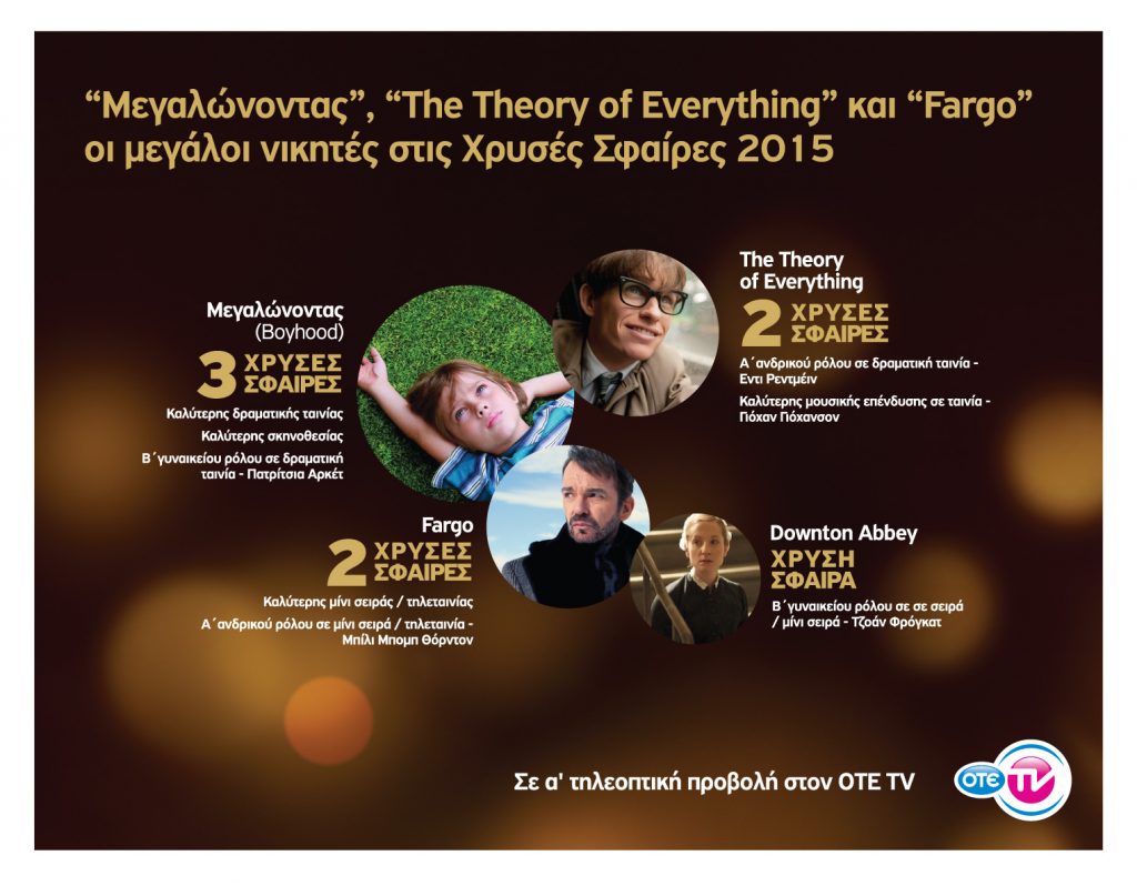 Συνολικά 8 Χρυσές Σφαίρες για τις ταινίες και τις σειρές του ΟΤΕ TV  - Media