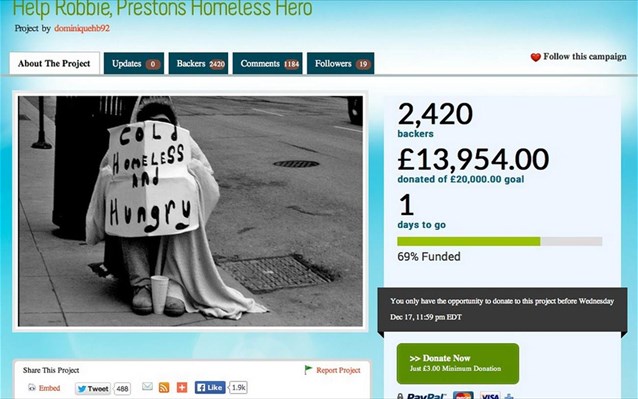 Όσο υπάρχει ανθρωπιά… - Συγκέντρωσε 27.000 ευρώ για άστεγο που προσφέρθηκε να της πληρώσει ταξί - Media