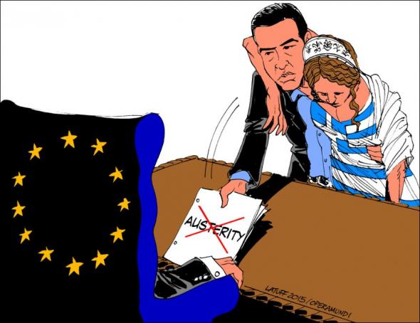 Ο Τσίπρας κρατάει την άρρωστη Ελλάδα - Δείτε το συγκλονιστικό σκίτσο του Latuff - Media