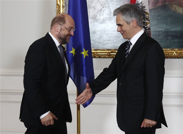 Βιέννη: Ζήτημα σεβασμού να δοθεί ευκαιρία στην Ελλάδα – Έκπληκτοι δηλώνουν Σούλτς και Φάιμαν από την αντίδραση Σόιμπλε - Media