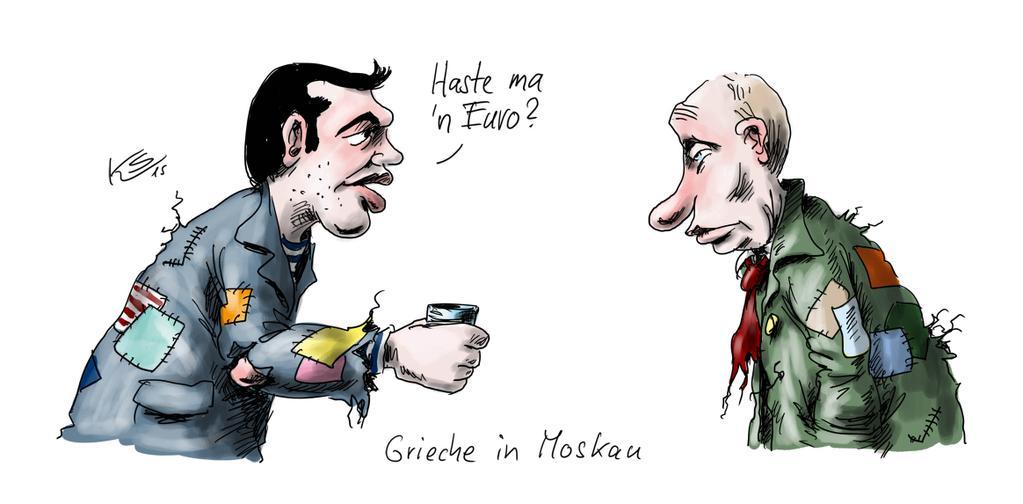 Ρακένδυτοι Τσίπρας και Πούτιν στο δηλητηριώδες σκίτσο του Tagesspiegel - Media