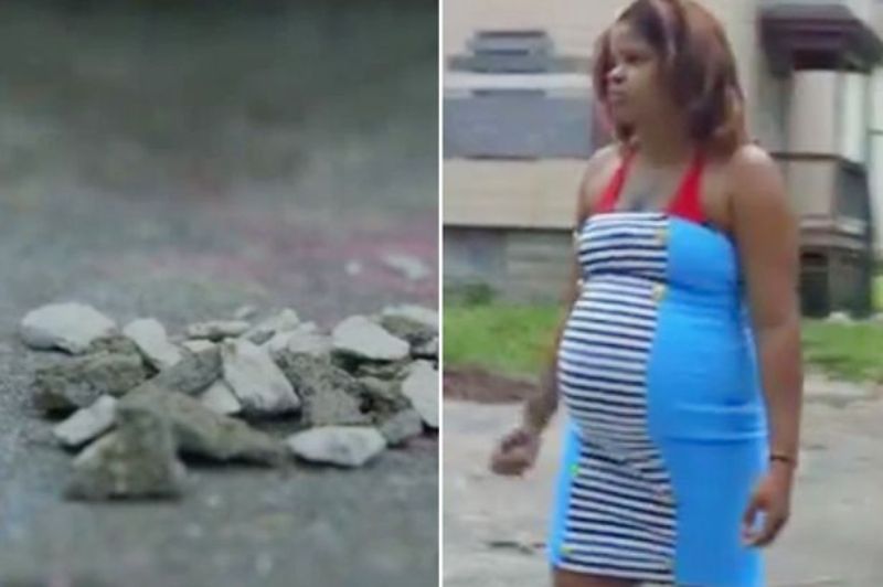 Είναι έγκυος και δεν μπορεί να σταματήσει να τρώει πέτρες (Video) - Media