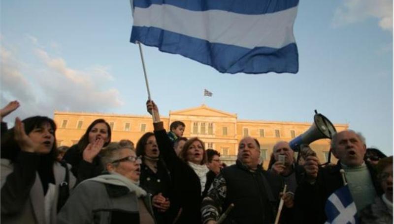 Διαμαρτυρία για τη διαγραφή του χρέους - Media