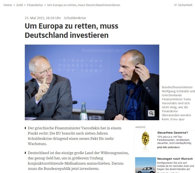 Suddeutsche Zeitung: «Ο Βαρουφάκης έχει δίκιο» - Media