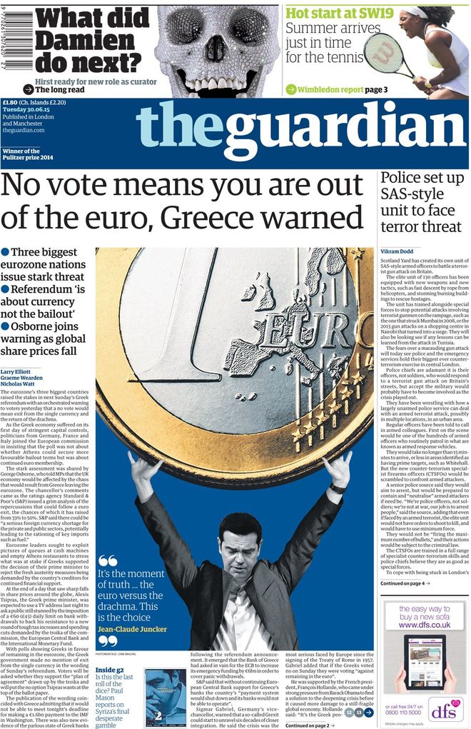 Guardian: Η Ευρώπη απειλεί την Ελλάδα - Media