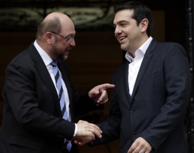 Σουλτς: Αλέξη, μήπως είσαι ερωτευμένος με τη Μέρκελ; - Media