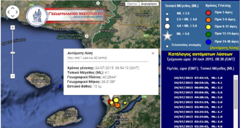 Νέος σεισμός 4,1 Ρίχτερ στη Σαμοθράκη - Media