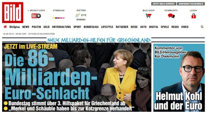 Bild: Θα πρέπει να συνεχίζουμε να πληρώνουμε για πάντα την Ελλάδα; - Media