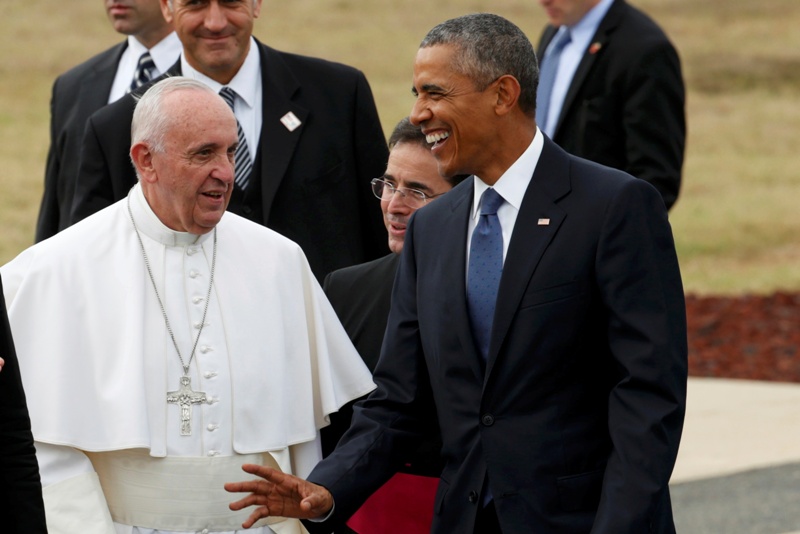 Ο Ομπάμα υποδέχτηκε τον Πάπα Φραγκίσκο στην πρώτη του επίσκεψη στις ΗΠΑ (Video-Photos) - Media