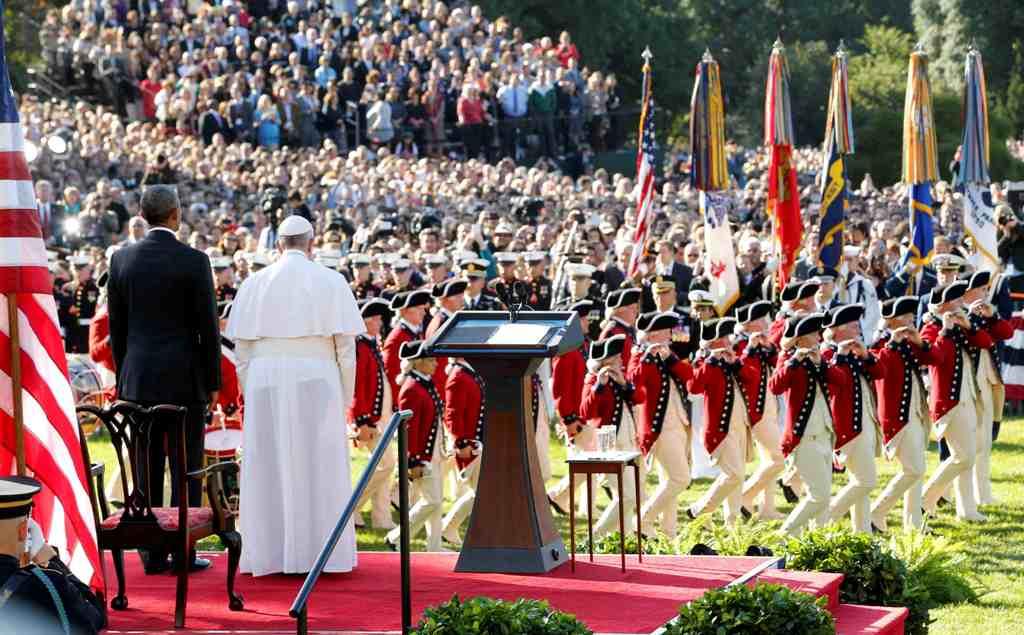 Λευκός Οίκος: Μεγαλειώδης υποδοχή στον Πάπα (Photos) - Media