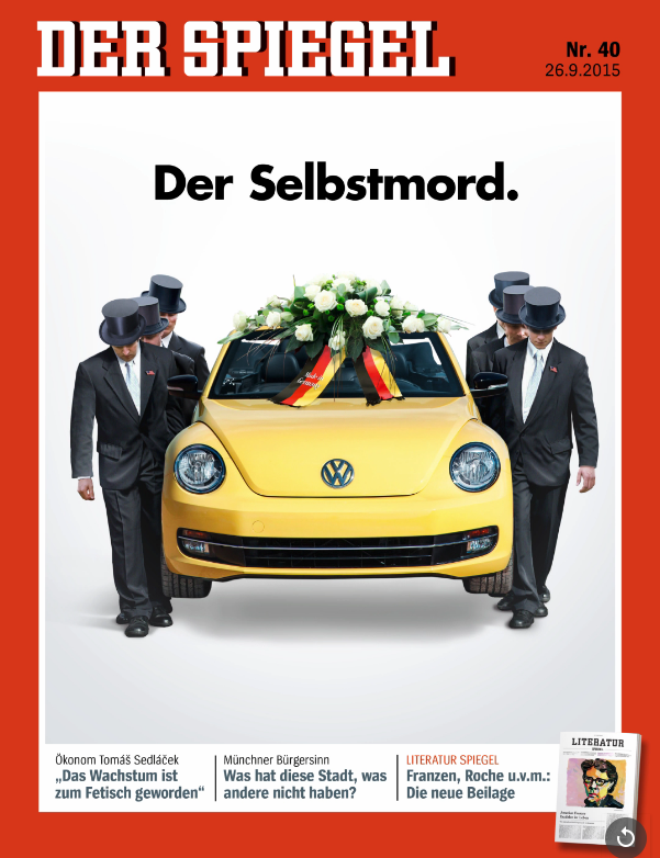 Το εκπληκτικό εξώφυλλο του Spiegel για το σκάνδαλο Volkswagen: «Η αυτοκτονία» (Photo) - Media