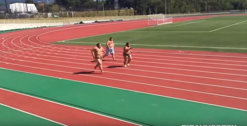 Κούρσα με παλαιστές Σούμο – Ποιος θα είναι ο νικητής; (Video) - Media