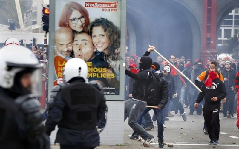 Καζάνι που βράζει οι Βρυξέλλες για τα μέτρα λιτότητας – Μεγάλες διαδηλώσεις έπνιξαν τη βελγική πρωτεύουσα  - Media
