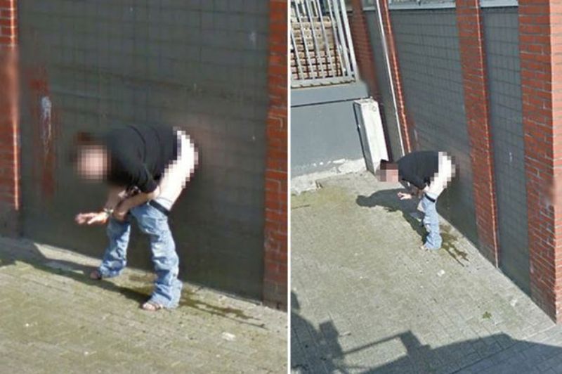 Το Google Street View φωτογράφισε γυναίκα που ουρούσε πίσω από τοίχο (Photos) - Media