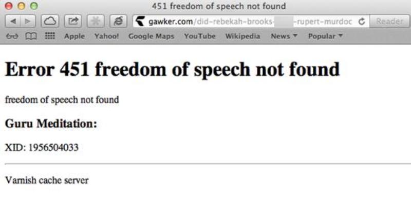 Error 451: Η λογοκρισία στο διαδίκτυο απέκτησε πρωτόκολλο HTTP - Media