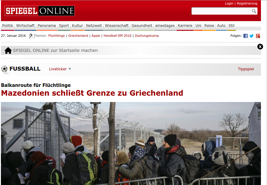 Spiegel: «Η ΠΓΔΜ κλείνει τα σύνορα προς την Ελλάδα» - Media