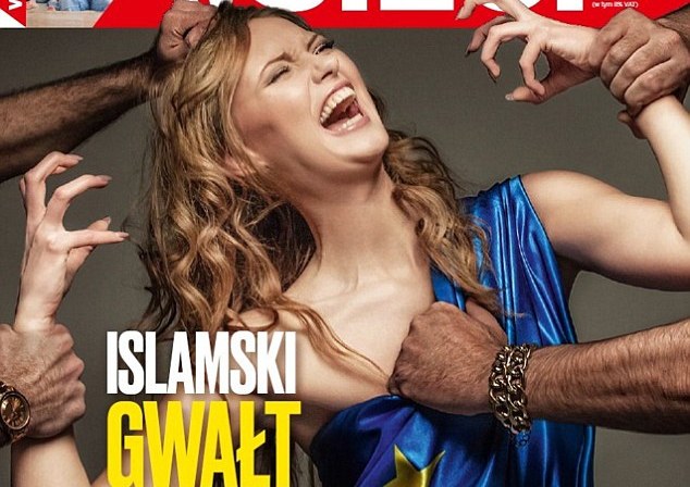 Ακροδεξιό περιοδικό της Πολωνίας παρομοιάζει την ΕΕ με γυναίκα που βιάζεται από πρόσφυγες - Media