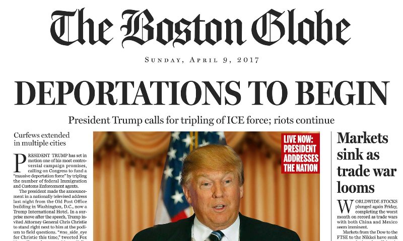 Το σοκαριστικό πρωτοσέλιδο της Boston Globe – Τι θα συμβεί αν ο Ντόναλντ Τραμπ γίνει Πρόεδρος των ΗΠΑ - Media