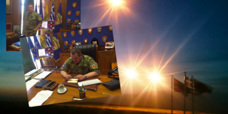 Με στολή παραλλαγής στο γραφείο του ο Καμμένος (Photos) - Media